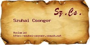 Szuhai Csongor névjegykártya