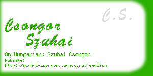 csongor szuhai business card